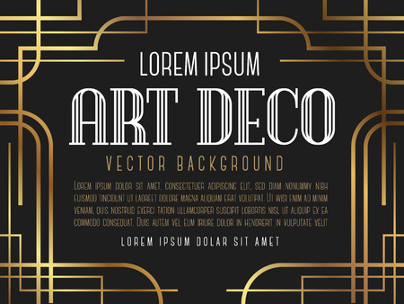 Luxury vintage frame art deco style. vector illustrationのイラスト素材