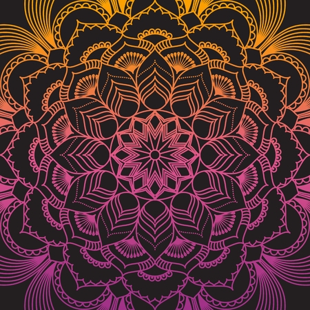 mandala decorative and pattern design. Vector illustrationのイラスト素材