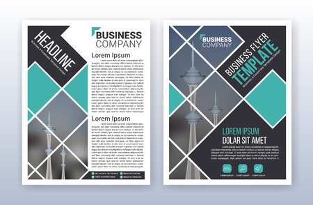 Modern business annual report template. Multipurpose flyter background. 8.5 x 11 inches print media.のイラスト素材