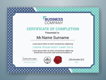 Multipurpose Professional Certificate Template Design for Print. Vector illustrationのイラスト素材