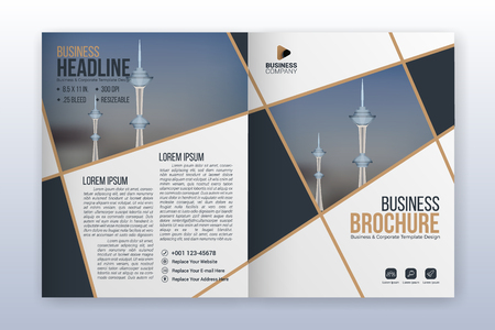 Modern business cover and flyer template. Multipurpose flyer background. 8.5 x 11 inches print media.のイラスト素材
