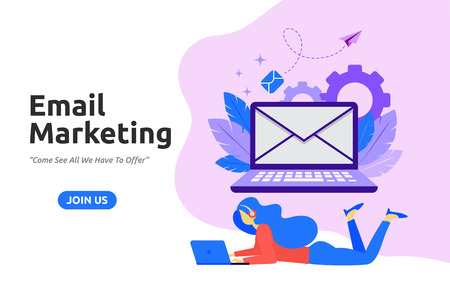 Modern flat design for Email marketing. Vector illustrationのイラスト素材