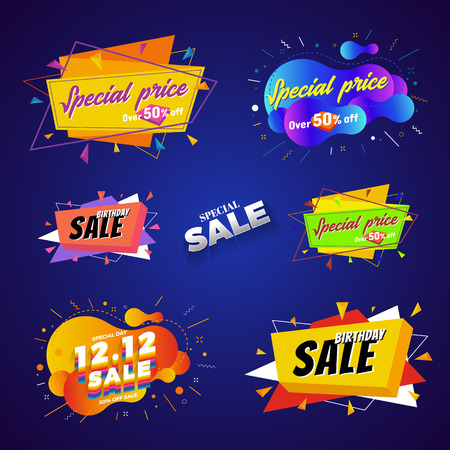 Special price sale banner abstract design. Vector illustrationのイラスト素材