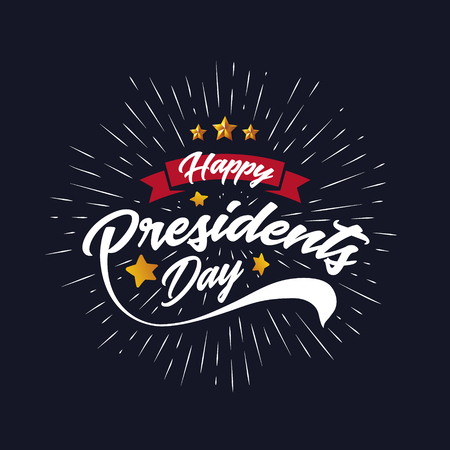 Happy Presiidents Day Banner Background and Greeting Cards. Vector Illustrationのイラスト素材