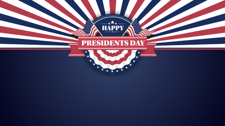 Happy Presiidents Day Banner Background and Greeting Cards. Vector Illustrationのイラスト素材