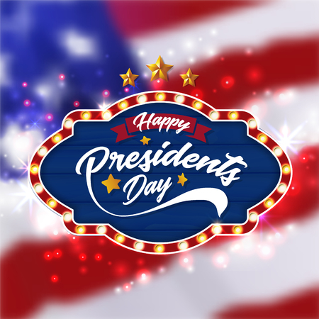 Happy Presiidents Day Banner Background and Greeting Cards. Vector Illustrationのイラスト素材
