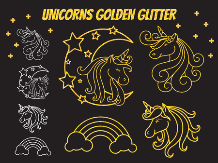 Cute unicorn cartoon character illustration design. Vector illustrationのイラスト素材