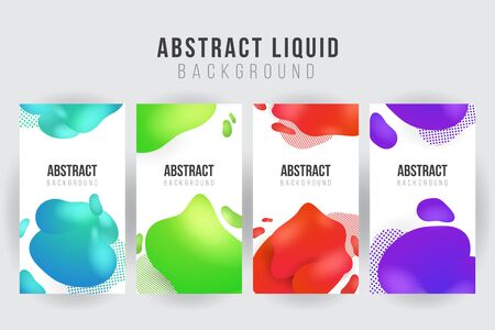 Abstract liquid banner background template. vector illustrationのイラスト素材