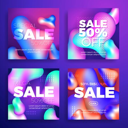 Abstract liquid banner background. Vector illustrationのイラスト素材