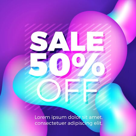 Abstract liquid banner background. Vector illustrationのイラスト素材