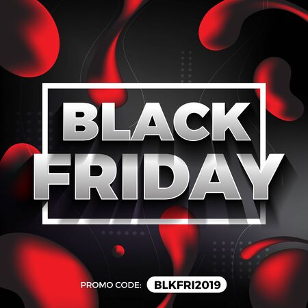 Black Friday Promotion Banner and Background. Vector illustrationのイラスト素材