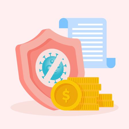 Disease insurance sign illustration. Vector backgroundのイラスト素材