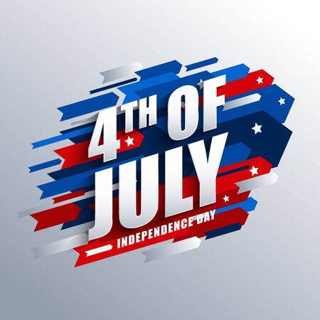 4th of July Vector Graphic For USA Independence Day Banner.のイラスト素材