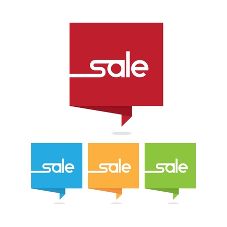 Origami Sale Labelsのイラスト素材