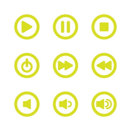 Music Player Navigation Iconsのイラスト素材