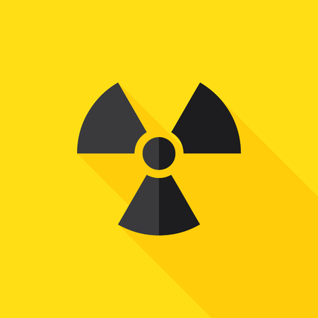 Radiation Hazard Flat Long Shadow Iconのイラスト素材
