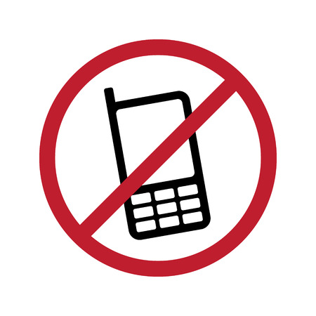 No Phone Vector Sign Illustrationのイラスト素材