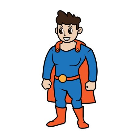 Cartoon Superhero Vector Illustrationのイラスト素材