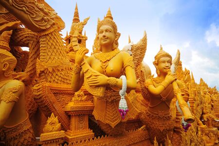 Candle Festival in Thailandの写真素材
