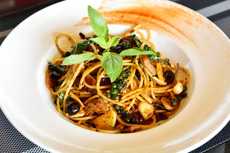 Spicy Spaghetti Thai Styleの写真素材