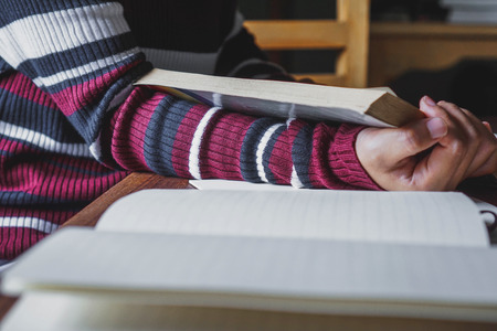 A Students is reading and learning .の写真素材