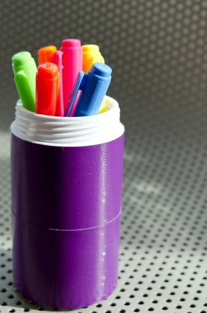 Lots of Assorted Colors Marker Pensの写真素材
