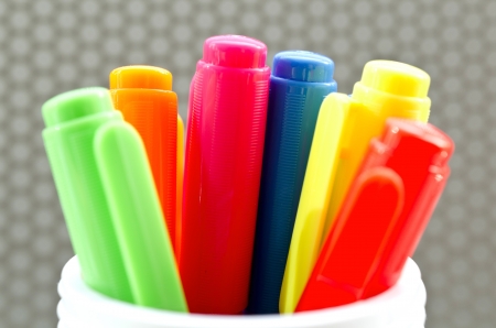 Lots of Assorted Colors Marker Pens の写真素材