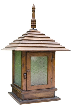 Classic outdoor Lamp with Shade; isolated, path includedの写真素材