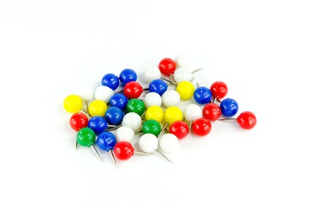 Mix Plastic pin with white isolate backgroundの写真素材