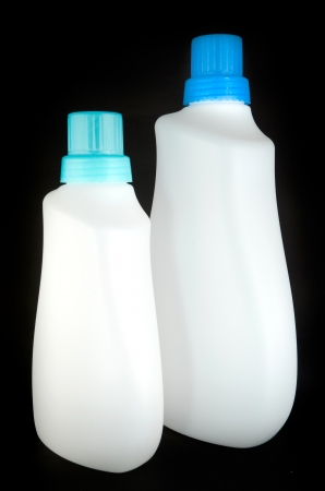 plastic bottle on white black isolate backgroundの写真素材