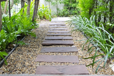Garden Stone Pathの写真素材