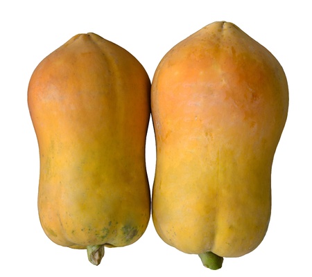 papaya isolated on white backgroundの写真素材