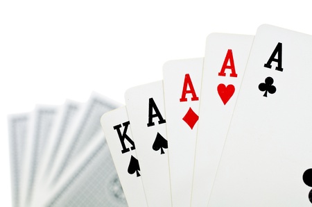 Playing cards - isolated on white background   