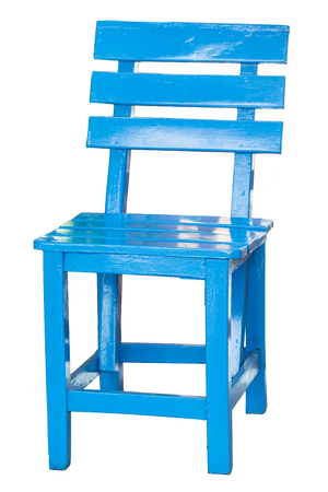 Old style wood chair isolated on white backgroundの写真素材