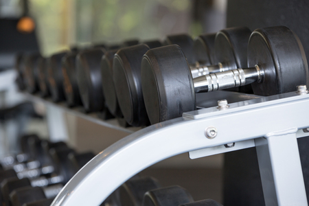 Closeup of Dumbbells, shallow depth of focusの写真素材