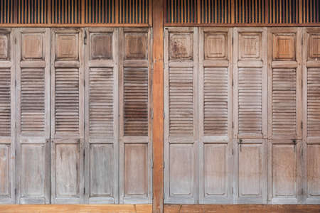 Vintage wood door for background.の写真素材