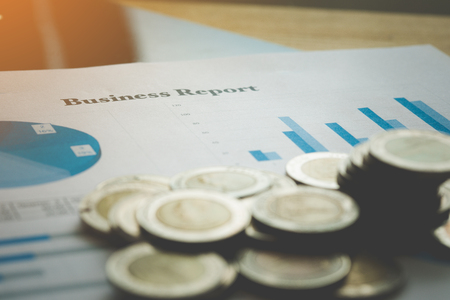 Business background, market analysis concept with money, financial concept.の写真素材