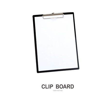 Clip board isolated on white background.の写真素材