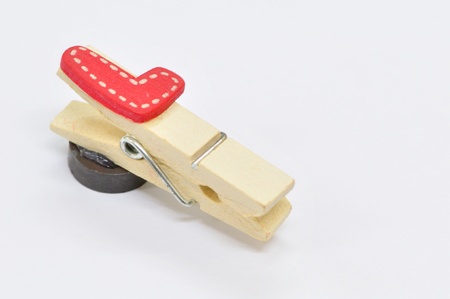 Paper with wooden clip