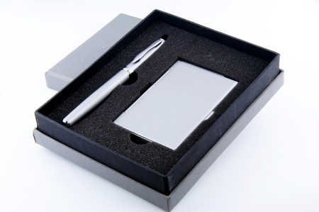 Pen in gift box の写真素材