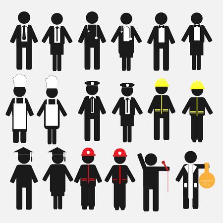 Occupation Icon Set of Professional Business Conceptのイラスト素材