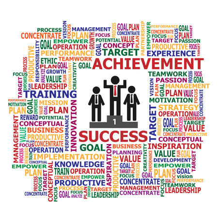 Vector and Illustration of Successful and Achievement, Business Conceptのイラスト素材