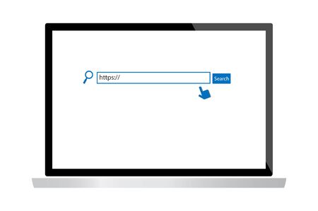 Search system of internet and online marketing conceptのイラスト素材