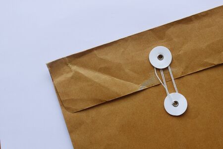 sealed envelope, brown color, の写真素材