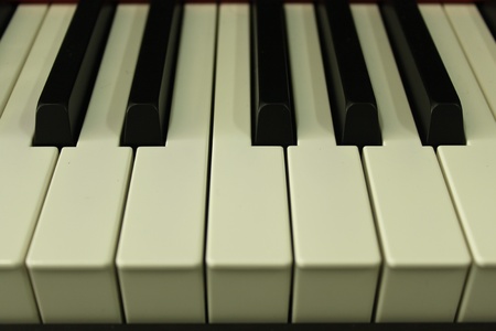 Top vew of one octave section of piano keyboardの写真素材
