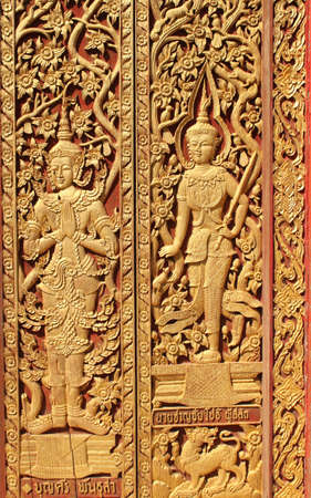 Traditional thai style woodcraft の写真素材
