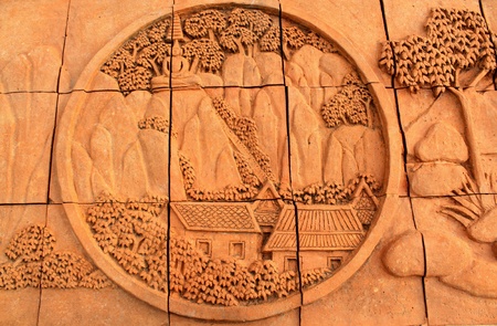 House sculptures,Use to decorate in forest  の写真素材
