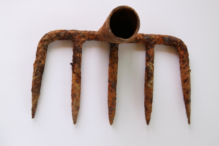 Rust old ra  isolated over a white ke background