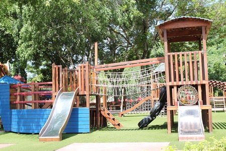 Children playground in parkの写真素材
