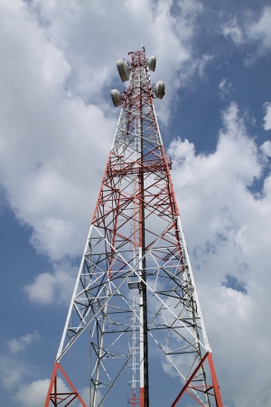 Phone antenna tower of the base phone station の写真素材